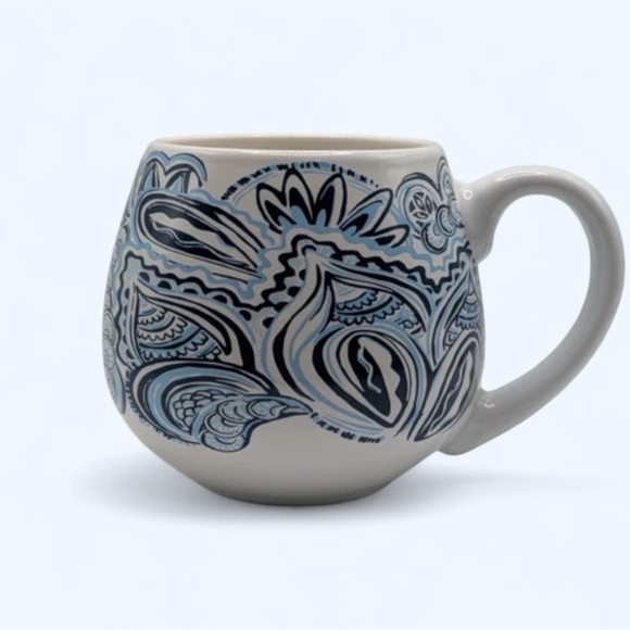 Lilly Pulitzer Blue and White Patterned Mug - Picture 5 of 7